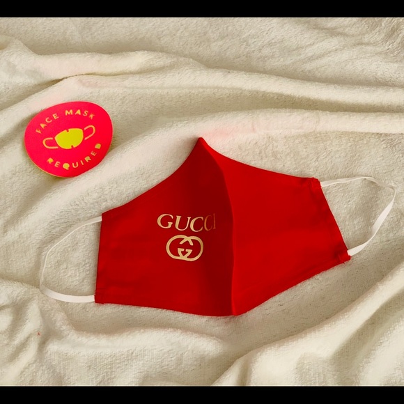 Red and Gold Face Mask - Picture 2 of 2